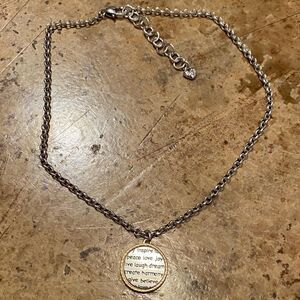 Brighton inspirational‎ love joy peace round charm pendant collar necklace